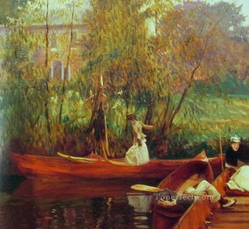 Boat Painting - A Boating Party John Singer Sargent